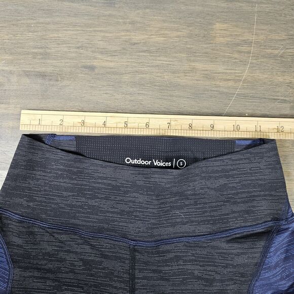 Outdoor Voices TechSweat 7/8 Two-Tone Leggings S Blue/Night High Rise Activewear - Picture 3 of 5